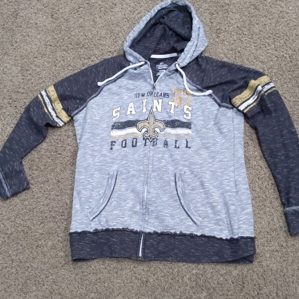 Majestic Saints boys XL hooded sweat top